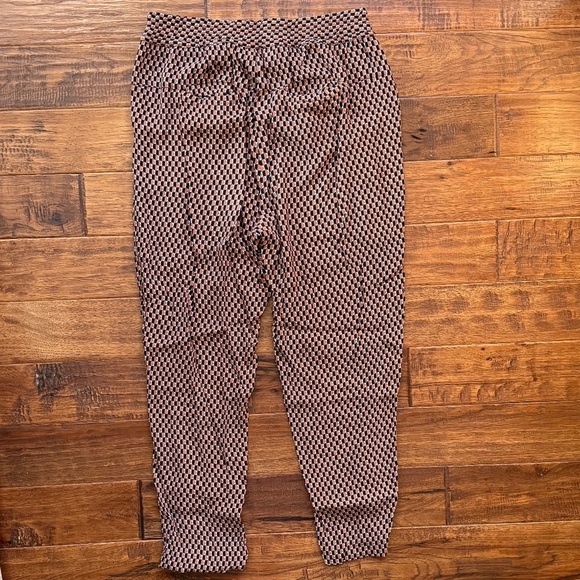 Anthropologie Ett Twa Geometric Ruffled Geometric Print Jogger Pants, Size Small - Picture 4 of 11
